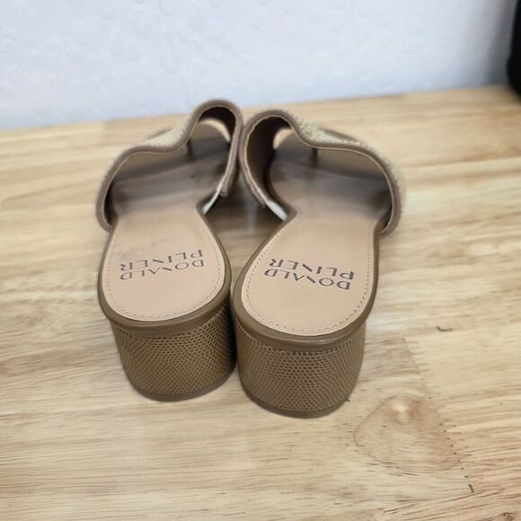 Donald Pliner Naia Embossed Heeled Slide Sandal Women's Tan Size US 8.5M - Picture 3 of 8